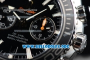 Omega Seamaster Planet Ocean Chrono Clone Omega 9300 Automatic Steel Case with Black Dial and Black Rubber Strap (EF)