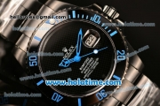 Rolex Submariner Bamford Asia 2813 Automatic Full PVD with Black Micro-Checkered Dial - Blue Spirit