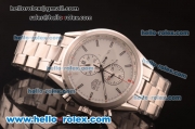 Tag Heuer SLR/Mercedes-Benz Chronograph Quartz Full Steel with White Dial