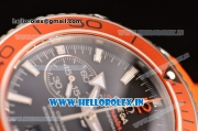 Omega Seamaster Planet Ocean Chrono Clone 9300 Automatic Steel Case with Black Dial and Orange Bezel - 1:1 Original