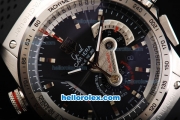 Tag Heuer Grand Carrera Calibre 36 Chronograph Miyota Quartz Swiss Coating Case with Silver Stick Markers and Black Dial