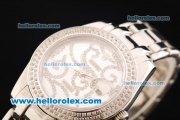 Rolex Datejust Automatic Movement Full Steel with Double Row Diamond Bezel - White Dial