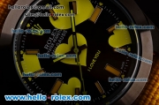 Rolex Milgauss "I lover you" Bamford Editon Yellow Asia 2813 Automatic PVD Case Yellow Nylon Strap with Black Dial Yellow Stick Markers