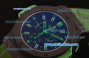 Hublot Big Bang Swiss Valjoux 7750 Automatic Ceramic Case with Black Dial and Green Markers