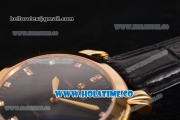 Vacheron Constantin Malte Swiss ETA 2824 Automatic Yellow Gold Case with Diamonds Markers and Black Dial