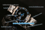 Rolex Submariner Bamford Asia 2813 Automatic Full PVD with Black Micro-Checkered Dial - Blue Spirit