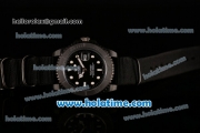 Rolex Submariner Stealth Swiss ETA 2836 Automatic PVD Case with White Markers Black Nylon Strap and Black Dial