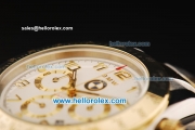 Rolex Daytona BMW Chronograph Miyota Quartz Movement Steel Case with Gold Bezel and Two Tone Strap