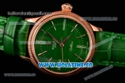 Rolex Cellini Time Asia 2813 Automatic Rose Gold Case with Green Dial and Stick/Roman Numeral Markers