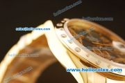 Rolex Datejust Swiss ETA 2836 Automatic Full Yellow Gold with Diamonds Bezel and Grey MOP Dial