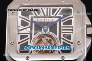 Cartier Santos Tourbillon Asia Automatic Steel Case with Black Dial and Roman Numeral Markers