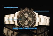 Rolex Daytona Chronograph Swiss Valjoux 7750 Automatic Movement Steel Case with Diamond Markers and Black Bezel