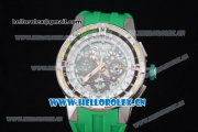 Richard Mille RM60-01 Asia Automatic Steel Case with Skeleton Dial Green Rubber Strap and Stick/Arabic Numeral Markers