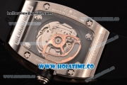 Richard Mille RM 007 Miyota 9015 Automatic Steel/Diamonds Case with Skeleton Dial and White Arabic Numeral Markers (K)