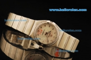 Omega Constellation Swiss ETA Quartz Movement Diamond Bezel with White MOP Dial and Diamond Markers - Lady Model