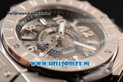 Hublot Big Bang Unico GMT Asia Auto Steel Case with Skeleton Dial and Black Rubber Strap