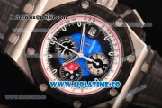 Audemars Piguet Royal Oak Offshore Grand Prix Chrono Swiss Valjoux 7750 Automatic Steel Case wtih Real Forge Carbon Bezel Blue Dial and Stick Markers - 1:1 Original (JF)