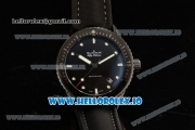 BlancPain Fifty Fathoms Bathyscaphe Miyota 9015 Automatic PVD Case Black Dial With Dots Markers Black Rubber Strap - 1:1 Original(GF)