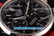 Tag Heuer Carrera Calibre 18 Miyota Quartz Steel Case with Black Dial Stick Markers and Red/Black Nylon Strap
