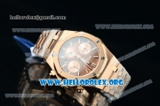 Audemars Piguet Royal Oak 41MM Chronograph Swiss Valjoux 7750 Automatic Rose Gold Case/Bracelet with Brown Dial (EF)