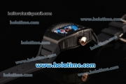 Richard Mille Tourbillon RM 057 Dragon Swiss ETA 2824 Automatic PVD Case with Black Rubber Strap and Blue Dragon Dial - 1:1 Original