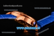 Patek Philippe Grand Complications Asia Automatic Rose Gold Case with Blue Dial and Blue Leather Strap