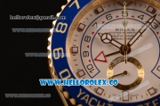 Rolex Yacht-Master II Chronograph Swiss Valjoux 7750 Automatic Yellow Gold Case with White Dial and Yellow Gold Bracelet - (BP)