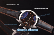 IWC Pilot's Chronograph Miyota Quartz Steel Case with Black Dial and Orange Markers