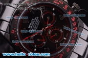 Rolex Daytona Asia 3836 Automatic Full Black Ceramic and Black Dial