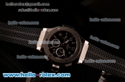 Hublot Big Bang Chrono Clone HUB4100 Automatic Steel Case with Black Rubber Strap Black Dial