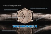 Omega De Ville Tresor Master Co-Axial Clone Omega 8801 Automatic Steel Case with White Dial and Black Leather Strap