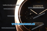 Panerai Luminor Marina 1950 3 Days Automatic PAM00359R Asia ST25 Automatic Rose Gold Case with Black Dial and Stick/Arabic Numeral Markers Blue Leather Strap