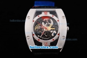 Richard Mille Tourbillon with Red Marking and Black Leather Strap