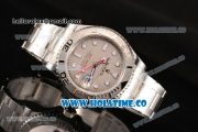 Rolex Yacht-Master Swiss ETA 2836 Automatic Full Steel with White Markers and Silver Dial - 1:1 Original (J12)