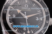 Omega Seamaster 300 Master Co-Axial Clone 8400 Automatic Steel Case with Black Dial Stick/Arabic Numeral Markers and Black Leather Strap (YF)