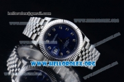 Rolex Datejust II Swiss ETA 2836 Automatic Steel Case with Blue Dial Diamonds Markers and Stainless Steel Bracelet (BP)