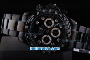 Rolex Daytona Chronograph Automatic with PVD Case -Black Dial and Strap