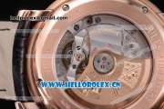 Audemars Piguet Jules Audemars Clone AP Calibre 3120 Automatic Rose Gold Case with Black Dial Roman Numeral Markers and Black Leather Strap (EF)