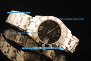 Rolex Datejust Automatic Movement Full Steel with Grey Dial and Diamond Bezel-ETA Coating Case
