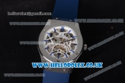 Hublot Classic Fusion Skeleton Asia Automatic Steel Case with Skeleton Dial and Blue Rubber Strap