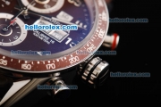 Tag Heuer Carrera Swiss Valjoux 7750 Automatic Movement Brown Dial with Brown Leather Strap