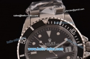 Rolex Submariner 2813 Automatic Case with White Markers Black Dial and Stainless Steel Strap