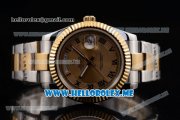 Rolex Day-Date II Asia Automatic Two Tone Case/Bracelet with Yellow Gold Dial and Luminous Hands