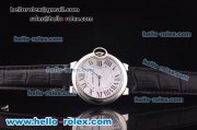 Cartier Ballon bleu de Swiss Quartz Steel Case with White Dial and Black Leather Strap Cartier Ballon bleu de Swiss Quartz Steel Case with White Dial and Black Leather Strap
