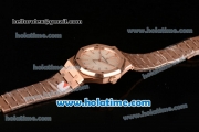 Audemars Piguet Royal Oak Swiss ETA 2824 Automatic Full Rose Gold with Sitck Markers and White Dial - 1:1 Original