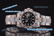 Rolex GMT-Master II Swiss ETA 2836 Automatic Diamond Bezel with Black Dial and Diamond Bracelet Rolex GMT-Master II Swiss ETA 2836 Automatic Diamond Bezel with Black Dial and Diamond Bracelet
