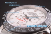 Rolex Daytona II Automatic 7750 Coating Steel Case and Strap with White Dial