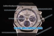 Audemars Piguet Royal Oak QE II CUP 2015 Limited Edition Chrono Swiss Valjoux 7750 Automatic Stainless Steel Case/Bracelet with White Dial Stick Markers - Blue Subdial (EF)