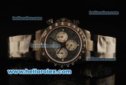 Rolex Daytona Chronograph Swiss Valjoux 7750 Automatic Movement PVD Case with Roman Numerals and PVD Strap