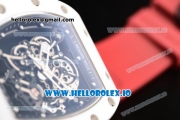 Richard Mille RM 055 Bubba Watson 9015 Automatic Ceramic Case with Black Dial Dots Markers and Rubber Strap
